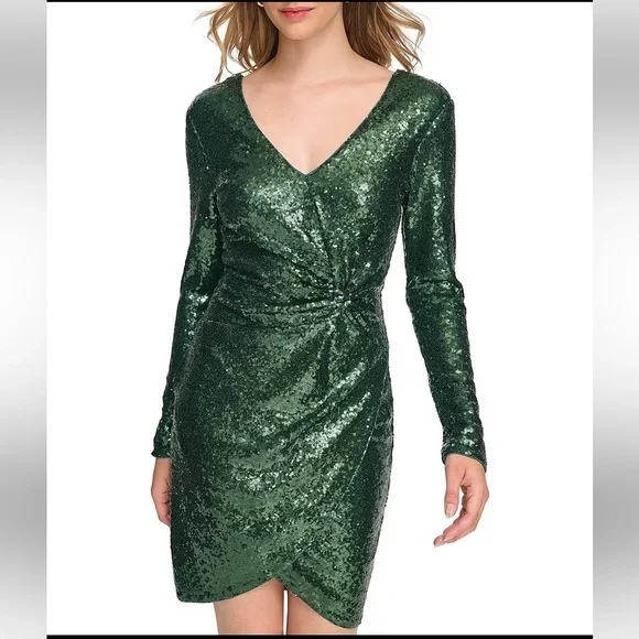 green emerald velvet dress MARCIANO by GUESS® Amazon Leaf Silk Maxi Dress main image 0